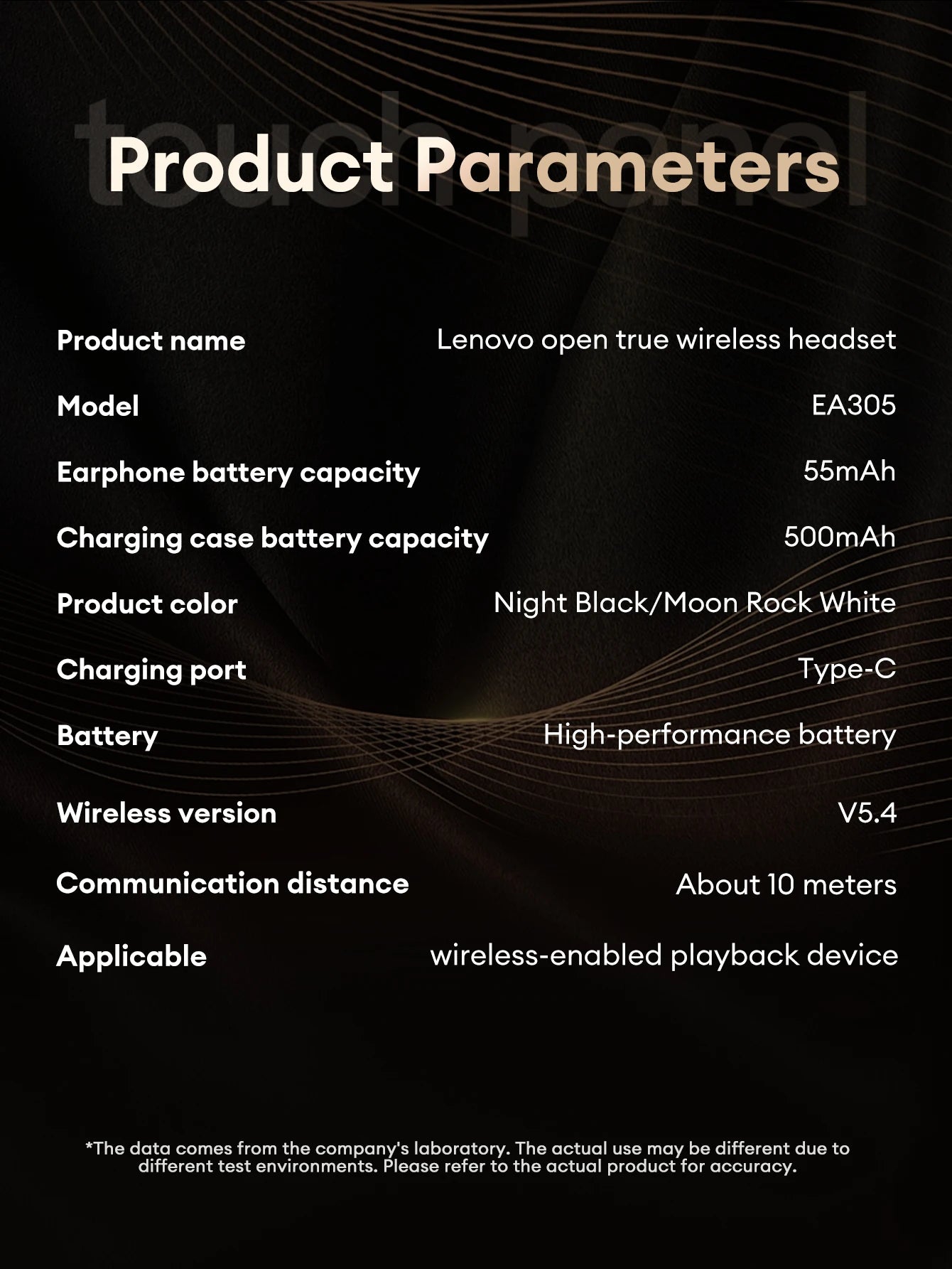 Lenovo EA305 Wireless Earphones – Bluetooth 5.4 OWS Open-Ear Gaming & Sport Headset