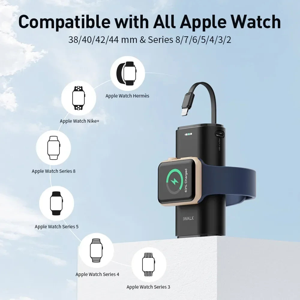 iWALK Power Banks Portable Battery Fast Charger Iphone Powerbank 9000mAh External Mobile Phone Powerful Magnetic Large Capacity