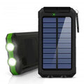 Solar Power Bank 80,000mAh – Portable Charger with LED Flashlight & Compass