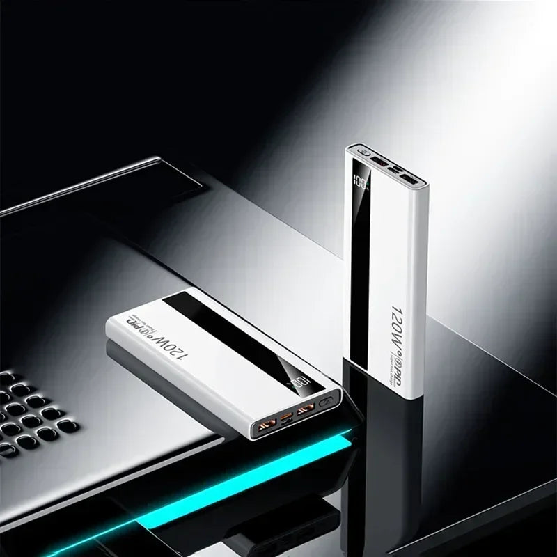 120W Fast Charging Power Bank – 200,000mAh Portable Charger with LED Display