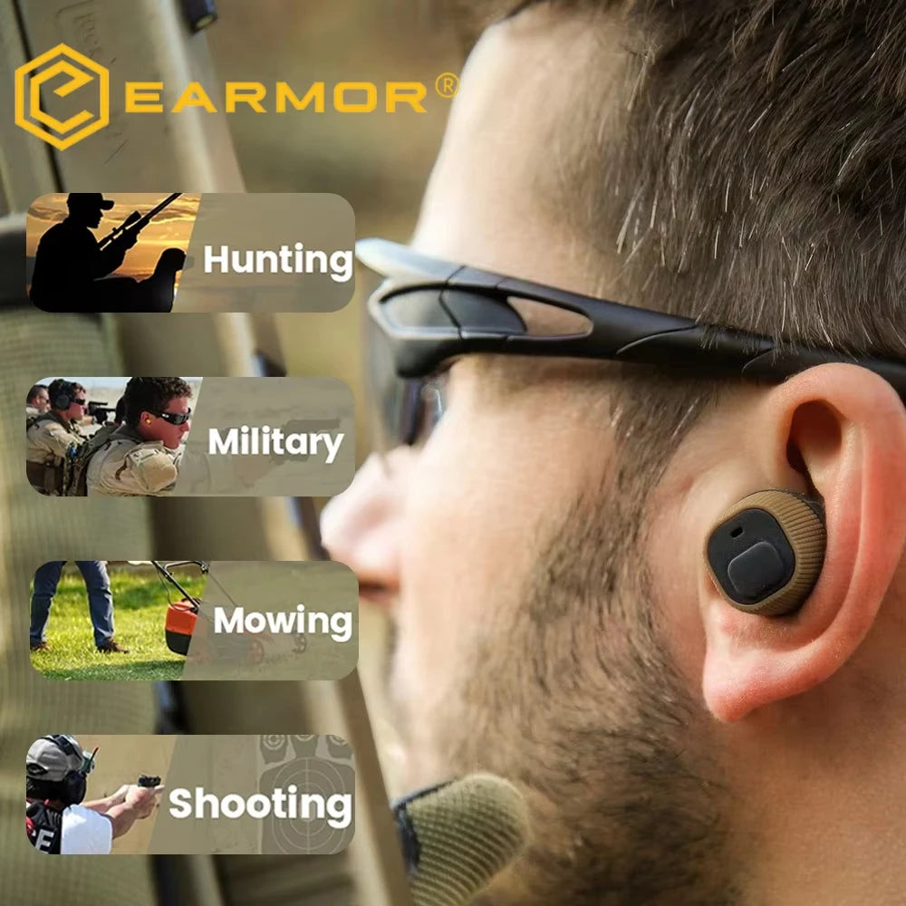 EARMOR M20 Electronic Tactical Earplugs – Hearing Protection for Shooting & Hunting
