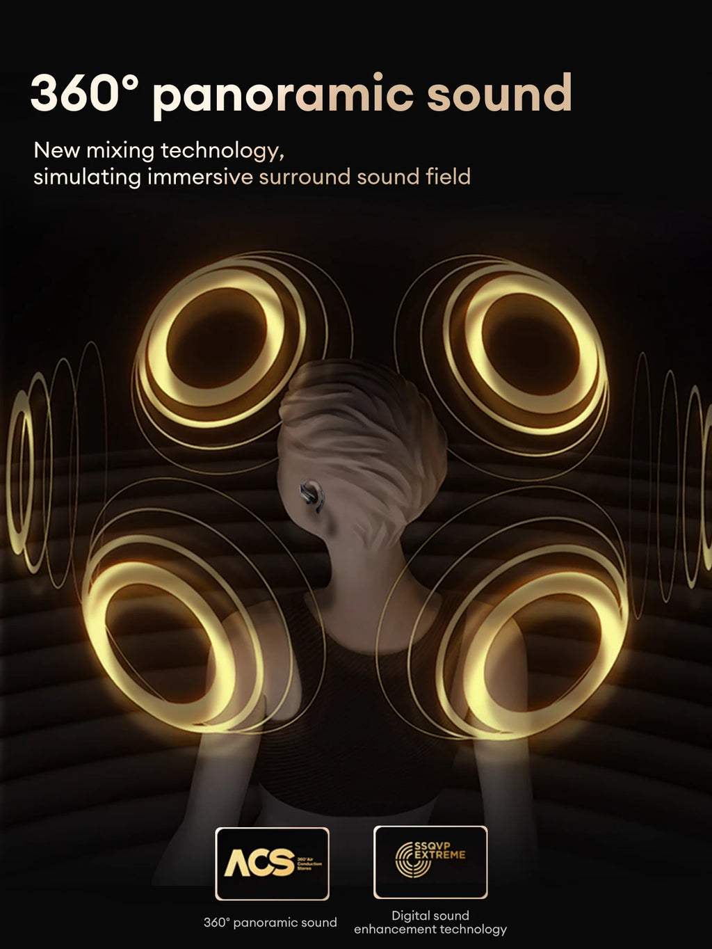 Lenovo EA305 Wireless Earphones – Bluetooth 5.4 OWS Open-Ear Gaming & Sport Headset