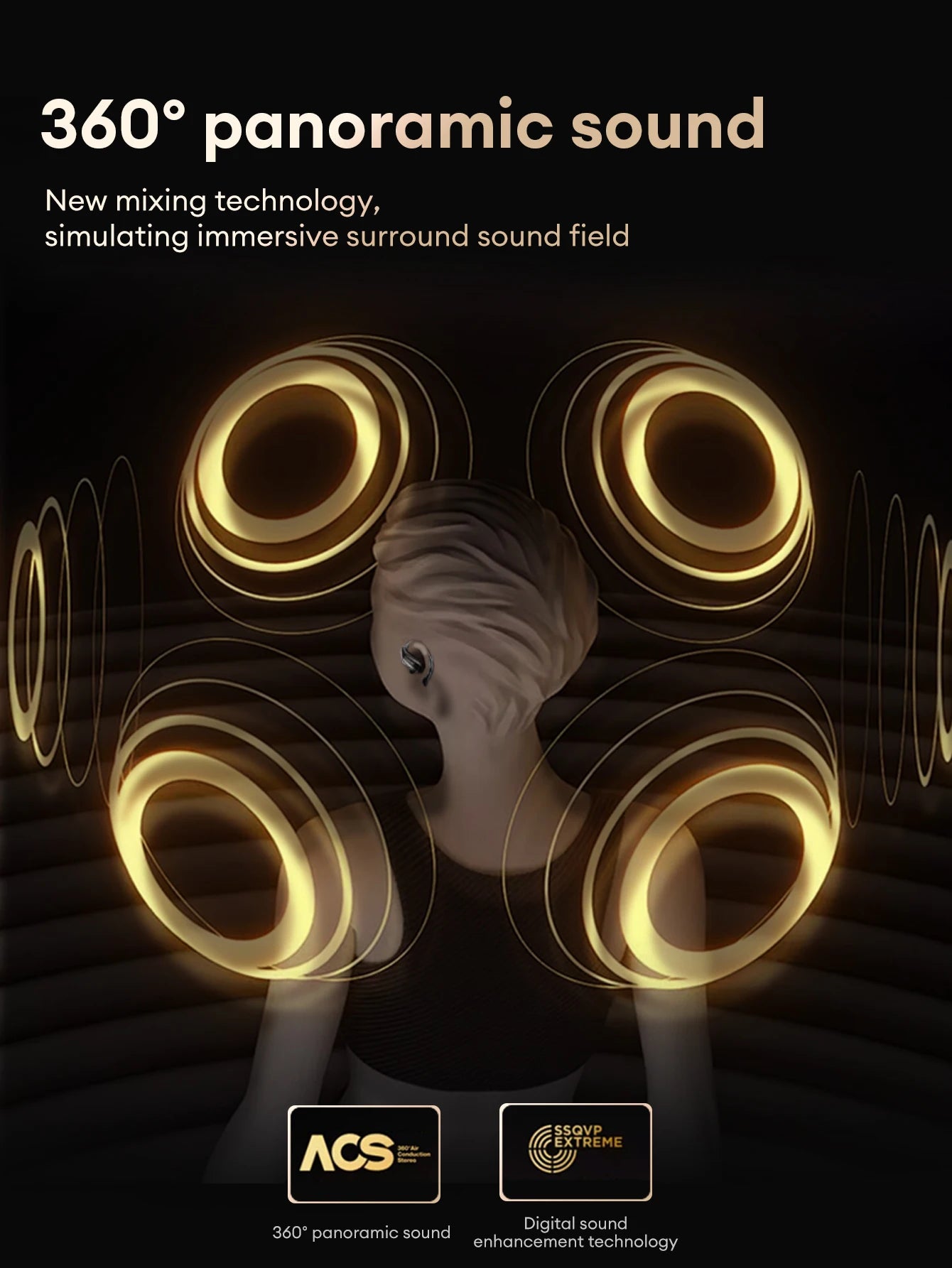 Lenovo EA305 Wireless Earphones – Bluetooth 5.4 OWS Open-Ear Gaming & Sport Headset
