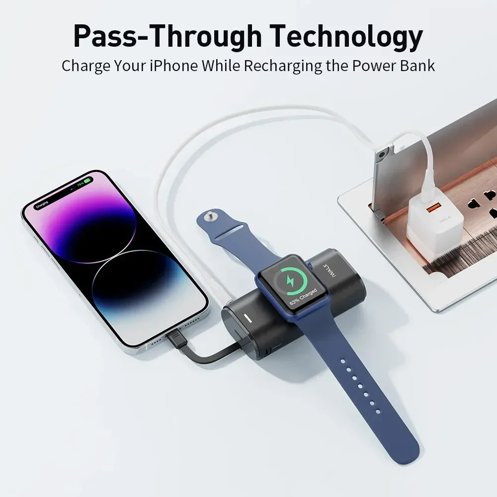 iWALK Power Banks Portable Battery Fast Charger Iphone Powerbank 9000mAh External Mobile Phone Powerful Magnetic Large Capacity