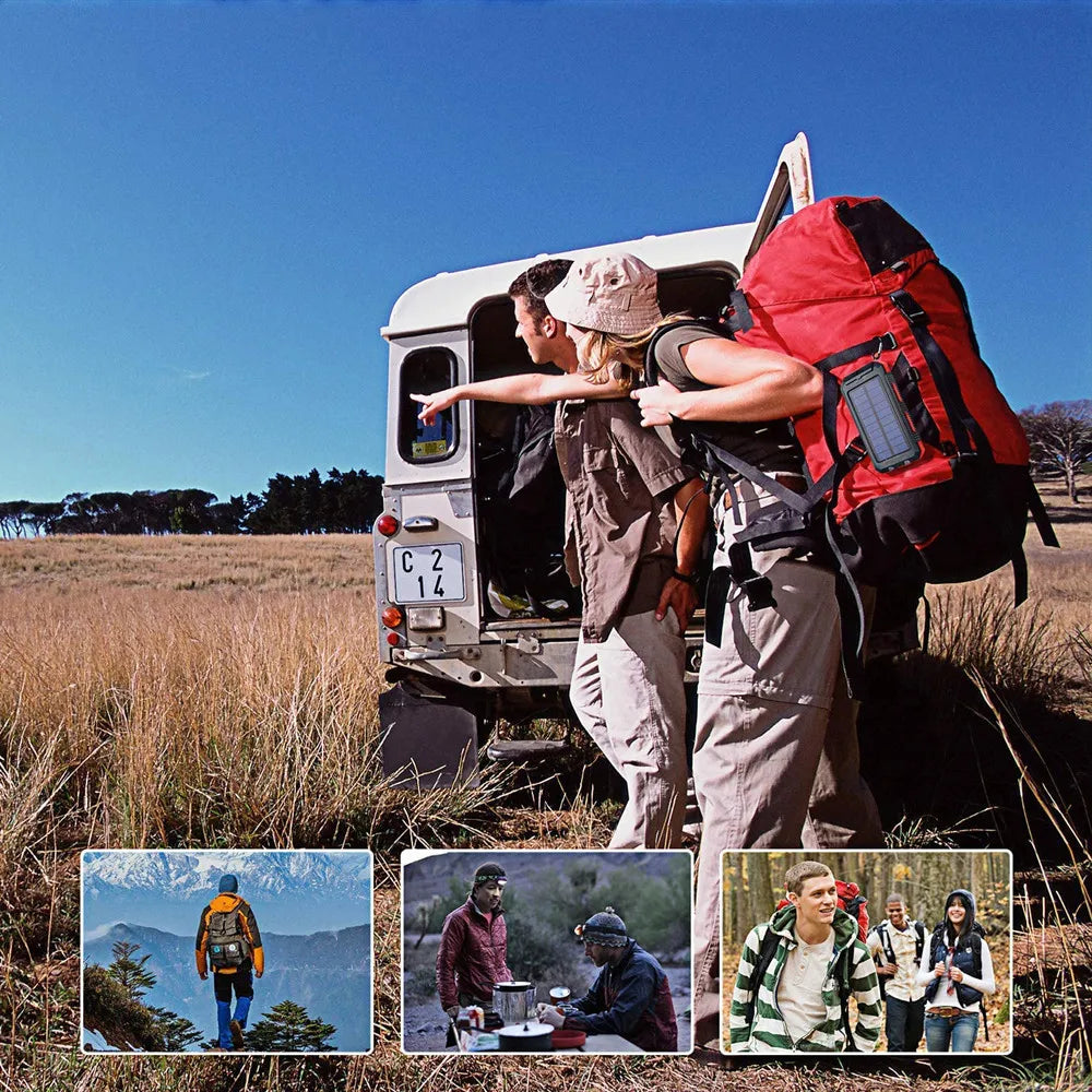 Solar Power Bank 80,000mAh – Portable Charger with LED Flashlight & Compass